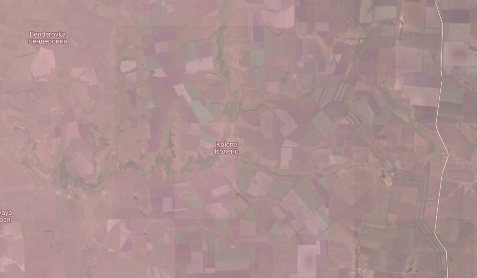False positive closeup shows croplands